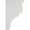 Ekena Millwork 3"W x 6 1/2"D x 12"H Large Rojas Wood Vintage Decor Corbel, Chalk Dust White CORWD03X06X12RJWH - alternate 2